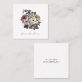 Elegante Boho Botanical Florals Calling Card Telefonnummerkarte (Vorne/Hinten)