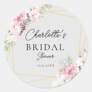 Elegante Boho-Brautstrauß   Klassischer runder Auf Aufkleber