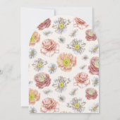 Elegante Boho Bunny Liebe Wasserfarbene Hochzeit Einladung (Rückseite)