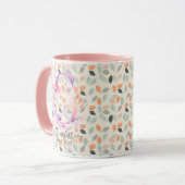 Elegante Boho Chic Floral Monogram Tasse - S (Vorderseite Links)