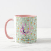 Elegante Boho Chic Floral Monogram Tasse - U (Links)