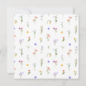 Elegante Boho einfache Wildblumen Hochzeit Save The Date (Rückseite)