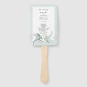 Elegante Boho Eucalyptus Blume Watercolor Fächer (Vorderseite)