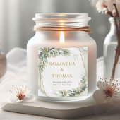 Elegante boho eucalyptus grüne goldene Stickers