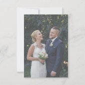 Elegante Boho Eukalyptusblätter Foto-Hochzeit Save The Date (Rückseite)