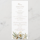 Elegante Boho Fall Floral Wedding Menus Menükarte (Vorderseite)
