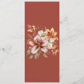 Elegante Boho Fall Floral Wedding Menus Menükarte (Rückseite)