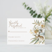 Elegante Boho Fall Floral Wedding RSVP Cards Karte (Stehend Vorderseite)