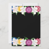 Elegante Boho farbenfrohe Rose Hochzeit der Schwar Save The Date (Rückseite)