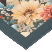 Elegante Boho farbenfrohe wilde Blume und Schmette Tischdecke (Schrägansicht)