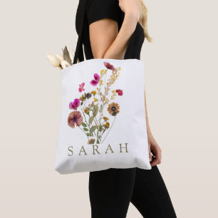 Elegante Boho Floral Wildblume Tasche