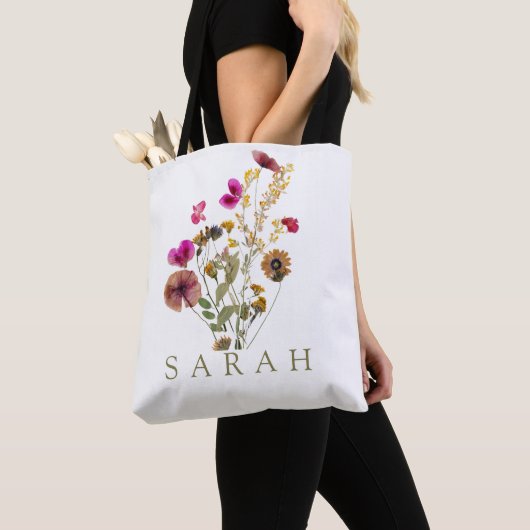 Elegante Boho Floral Wildblume Tasche (Von Nahem)