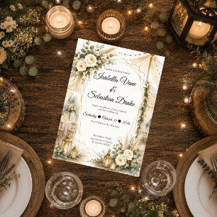 Elegante Boho-Hochzeit Einladung