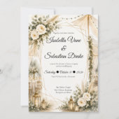 Elegante Boho-Hochzeit Einladung (Vorderseite)