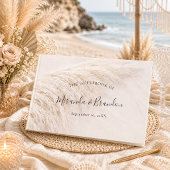 Elegante Boho-Hochzeit mit Pampasgras Gästebuch