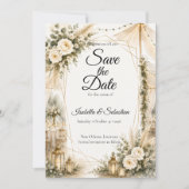 Elegante Boho-Hochzeit Save The Date (Vorderseite)