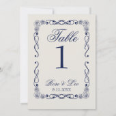 Elegante Boho-Hochzeit Tischnummer | Altes Geld (Rückseite)