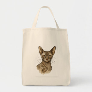 Elegante Boho-Katzenportrait-Tasche Tragetasche