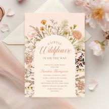 Elegante Boho-Kleine-Wildblumen-Baby-Party