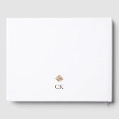 Elegante Boho neutrale florale Akzente Hochzeit Gästebuch (Rückseite)