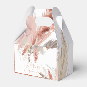 Elegante Boho-Pampasgras-Baby-Party Geschenkschachtel