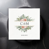 Elegante Boho Pastel Eucalyptus Serviette