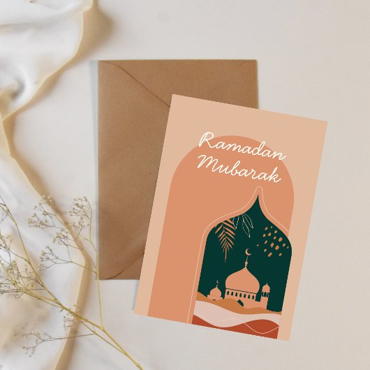 Elegante Boho Ramadan Mubarak Card Einladung