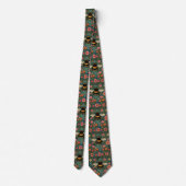 Elegante Boho-Retro-Hummel-Frühlingsblumen Krawatte (Rückseite)