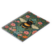 Elegante Boho-Retro-Hummel-Frühlingsblumen  Notizblock (Linke Seite)