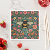 Elegante Boho-Retro-Hummel-Frühlingsblumen Serviette (Beispiel)