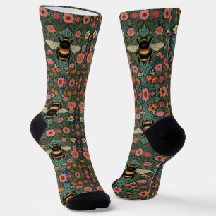 Elegante Boho-Retro-Hummel-Frühlingsblumen Socken