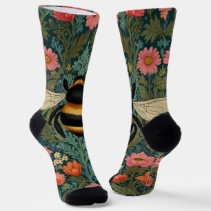 Elegante Boho-Retro-Hummel-Frühlingsblumen Socken