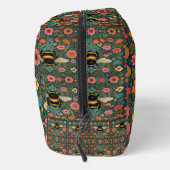 Elegante Boho-Retro-Hummel-Frühlingsblumen Waschbeutel (Rechts)