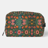 Elegante Boho-Retro-Hummel-Frühlingsblumen Waschbeutel (Rückseite)