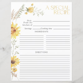 Elegante Boho Sonnenblumen Brautparty Rezept Seite