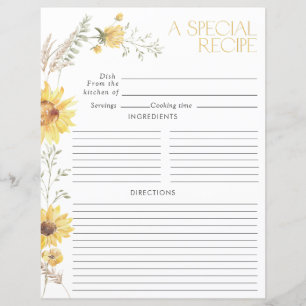 Elegante Boho Sonnenblumen Brautparty Rezept Seite