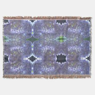 Elegante boho staubige lila Blumenarten Blume Decke