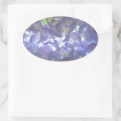 Elegante boho staubige lila Blumenarten Blume Ovaler Aufkleber (Tasche)