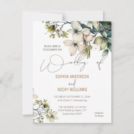 Elegante Boho Süße Wildblumen Florale Hochzeitskar Dankeskarte