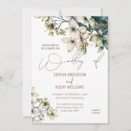 Elegante Boho Süße Wildblumen Florale Hochzeitskar Dankeskarte