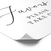 Elegante Boho Terracotta Florale Favoriten Zeichen Poster (Ecke)