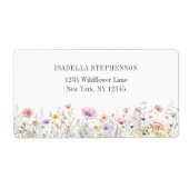 Elegante Boho Wasserfarbe Wildblume Floral (Vorne)