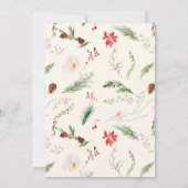 Elegante Boho Weihnachts-Party Einladung Cream Gol (Rückseite)