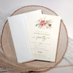 Elegante Boho Weihnachts-Party Einladung Cream Gol<br><div class="desc">Entdecken Sie eine bezaubernde Fusion von Eleganz und boho Flair mit unserer Boho Poinsettia Weihnachtsfeier Party Einladung. Diese exquisite Einladung ist sorgfältig konzipiert, um den Geist der Saison mit einer Touch von künstlerischem Charme zu verbinden. Tauchen Sie ein in die cremefarbene Opulenz, die von anmutigen Goldelementen geprägt ist, und schaffen...</div>
