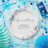 Elegante Boho Wildblume Babydusche Pappteller (Party)