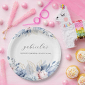 Elegante Boho Wildblume Babydusche Pappteller (Party)