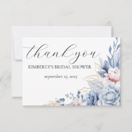 elegante Boho Wildblume Babydusche Vielen Dank Dankeskarte