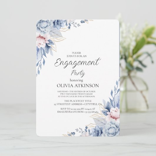 Elegante Boho-Wildblume Einladung (Stehend Vorderseite)