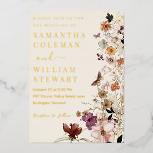 Elegante Boho Wildblume Moderne Rustikale Hochzeit