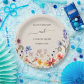 Elegante boho-Wildblume Pappteller (Party)